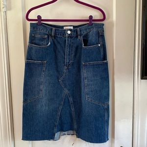 Frame Denim frayed edge skirt size 31 light wash